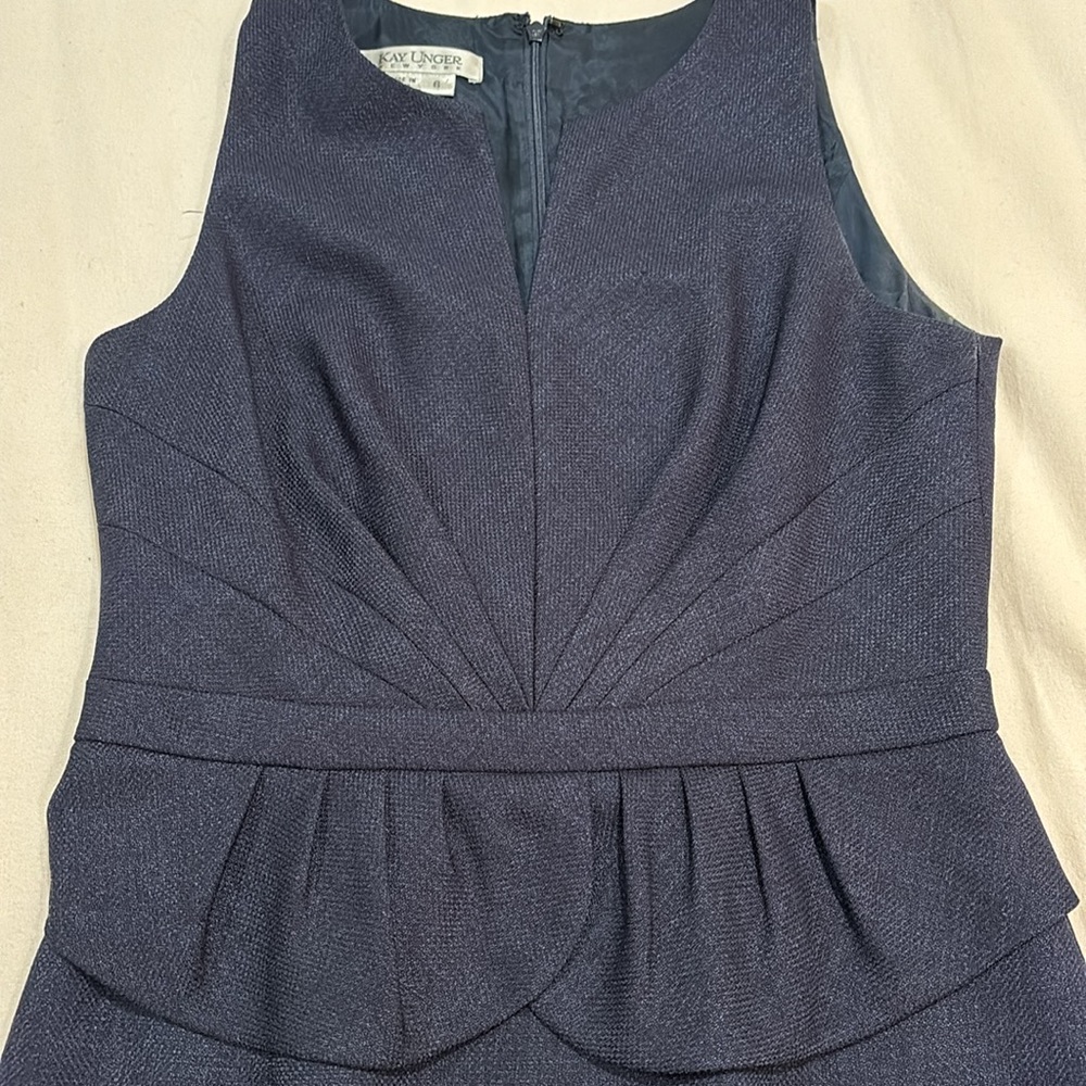 Navy Kay Unger suit dress size 6